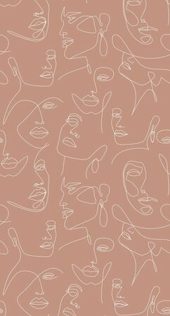 Esta Art Deco Fotobehang 158960 - Terracotta - Roze