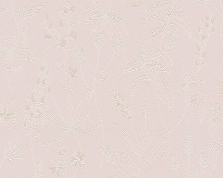 AS Creation Trendwall | 37363-3 - 373633 roze met zacht zilver glitter in bloem