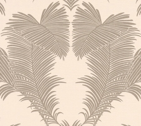 AS Creation Trendwall 2 -  37959-1 - 379591 Beige Palmblad / Zilver