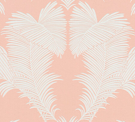AS Creation Trendwall 2 -  37959-6 - 379596 Roze Palmblad / Wit