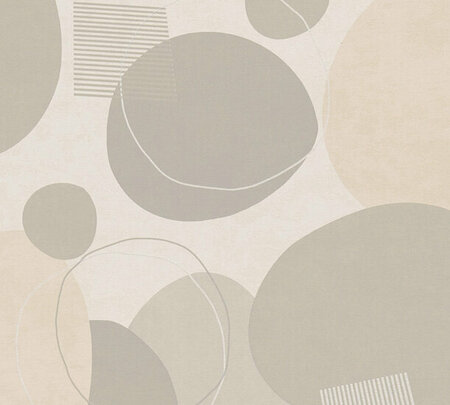 AS Creation Geo Effect 38595-4 - 385954 - Grijs / Wit