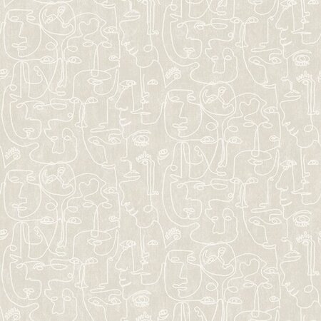 Dutch Wallcoverings Arty M412-07 Beige - wit
