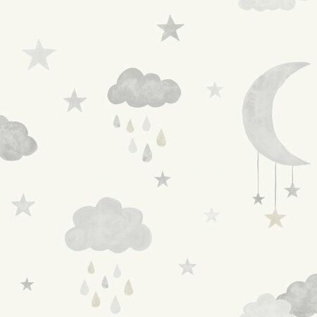 Dutch Wallcoverings Little Kids JS2211 grijs - wit