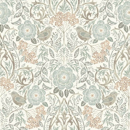 Esta Home Vintage Flowers wit - groen 139294 (*Gratis Lijm Actie) - Wit - Groen