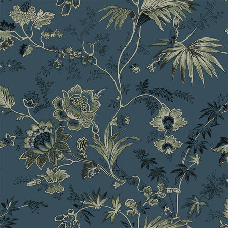 Esta Home Vintage Flowers blauw 139315 (*Gratis Lijm Actie) - Blauw