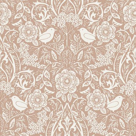 Esta Home Vintage Flowers oranje - roze - terracotta 139324 (*Gratis Lijm Actie) - Terracotta - Roze - Oranje