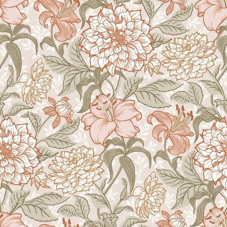 Esta Home Vintage Flowers roze 139479 (*Gratis Lijm Actie) - Roze