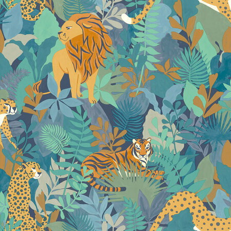Dutch Wallcoverings Dream Catcher Animal Kingdom Blauw 13073