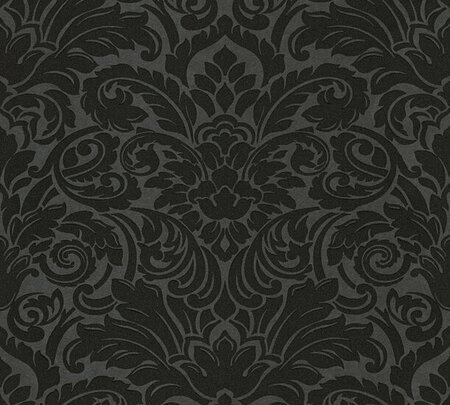 AS Creation AP Finest - 30545-5 - 305455 Zwart (Glasparels) - Zilver