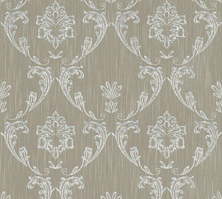 AS Creation AP Finest - 30658-3 - 306583 Zilver (Textiel) - Zilver / Grijs / Bruin