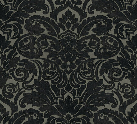 AS Creation AP Finest - 33583-6 - 335836 Zwart (Velours) - Grijs