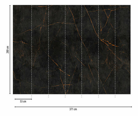 AS Creation The Wall Zwart - 38225-1 - 382251 / Oranje