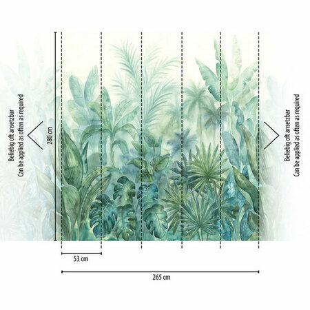 AS Creation The Wall Travel Styles Groen - 39230-1 - 392301 - Groen / Blauw