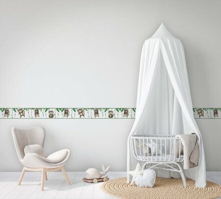 Noordwand Kids Walls Little Adventures Randje 45854 Beige - Bruin - Groen
