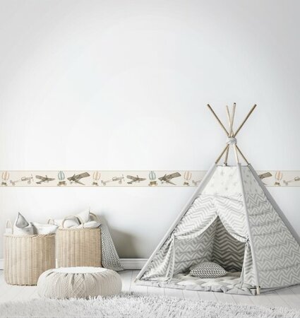 Noordwand Kids Walls Little Adventures Randje 45857 Beige - Bruin