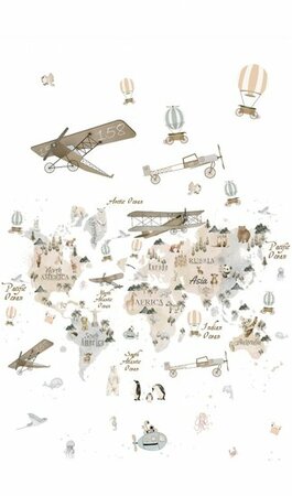 Noordwand Kids Walls Little Adventures 45858 Beige - Bruin