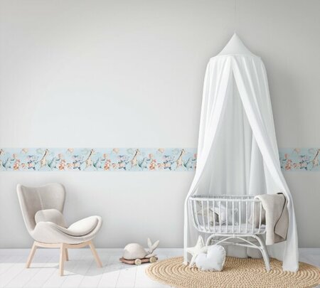 Noordwand Kids Walls Little Adventures Randje 45864 Blauw - Groen - Bruin