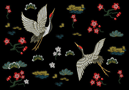 FBK Vliegende Kraanvogel Chinoiserie CW001