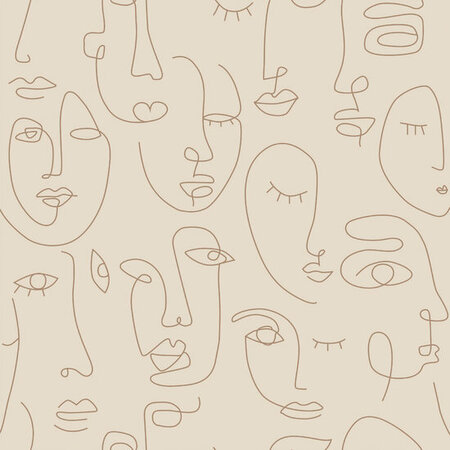Esta Home Line Art 139374 (*Gratis Lijm) Beige