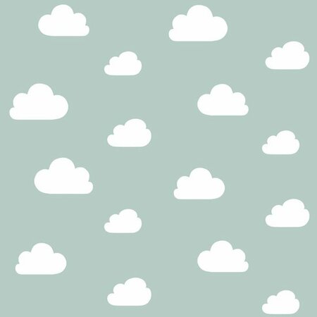 Esta Home Wolken 139487 (*Gratis Lijm) Groen