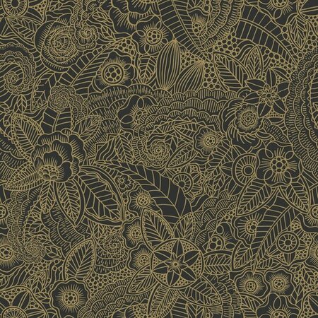 Esta Home Bloemen 139563 (*Gratis Lijm) Zwart Goud