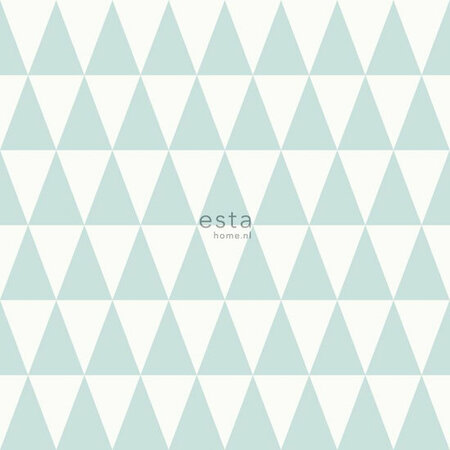 Esta Home Grafisch 148669 (*Gratis Lijm) Wit Turquoise