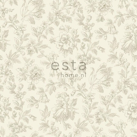 Esta Home Bloemen 127626 (*Gratis Lijm) Bruin