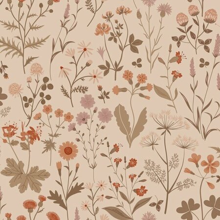 Esta Home Bloemen 139597 (*Gratis Lijm) Terracotta