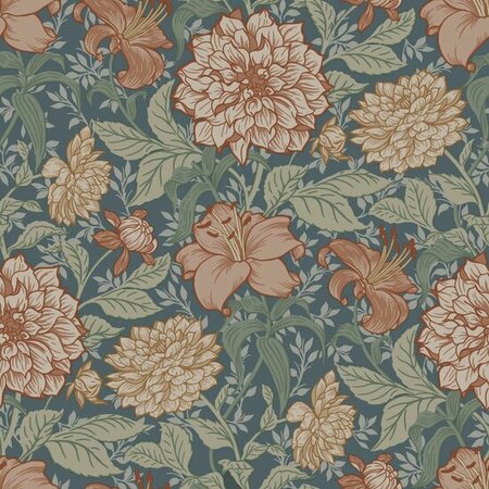 Esta Home Bloemen 139642 (*Gratis Lijm) Multicolor Blauw