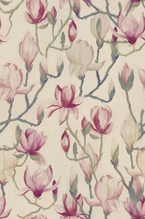 HookedOnWalls MARTA CORTESE MAGNOLIA 37817 Crème / Groen / Roze (Incl. Gratis Lijm*)
