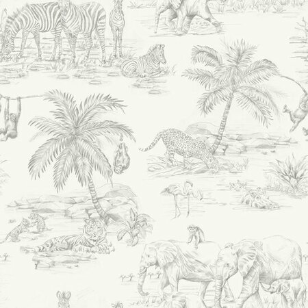 Origin Wallcoverings Precious (Met Gratis Lijm!) 347692 - zilver / Wit / Grijs