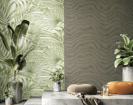 Noordwand Aura 42205 Groen - Metallic