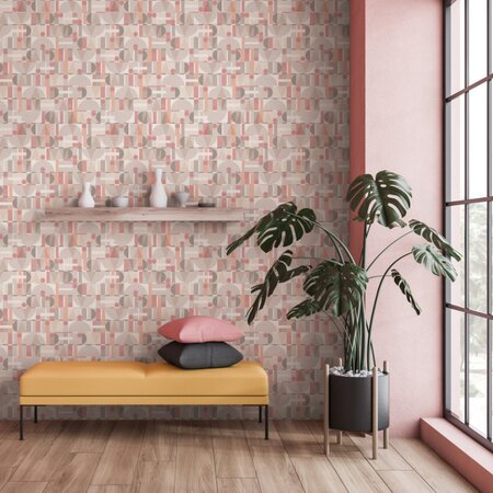 Noordwand Leyla 81644 Roze - Grijs