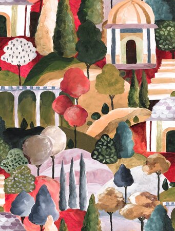 Noordwand Leyla 81662 Rood - Groen