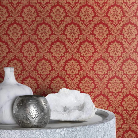 RASCH Vliesbehang 570540 Trianon XIII ornament rood