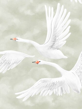 Boråstapeter Studio Clouds Swans 9414W
