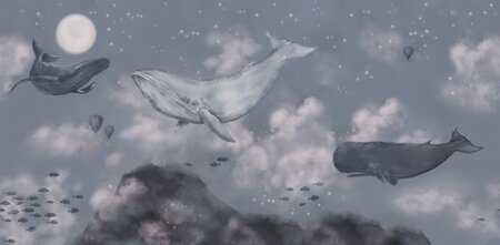 Boråstapeter Studio Whales in the sky 9457W