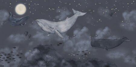 Boråstapeter Studio Whales in the sky 9458W
