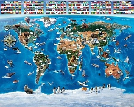 Walltastic 3D Wereldkaart