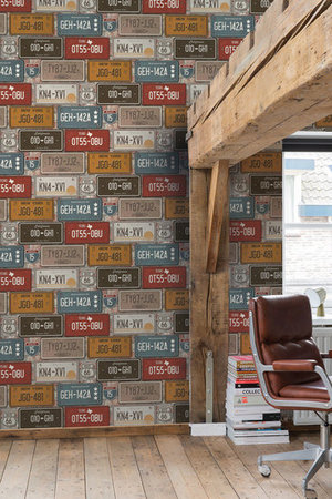 Dutch Exposed Warehouse behang EW3601 nummerborden