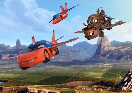 AG Design Fotobehang Disney Cars Flying FTD2206