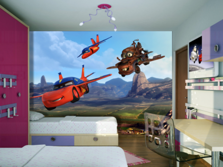 AG Design Fotobehang Disney Cars Flying FTD2206