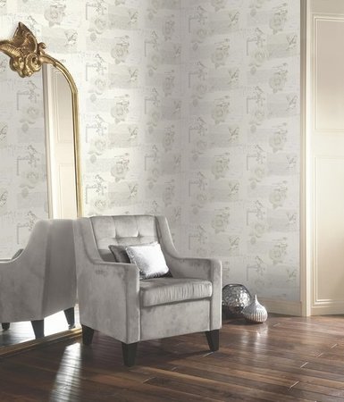 BEHANG 630400 roos creme taupe