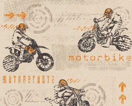 AS Creation Boys and Girls 93550-2 Moterbike behang