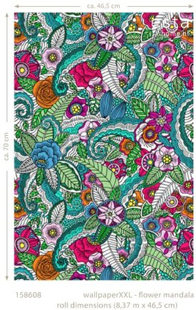 flower mandala wallpaper XXL 158608