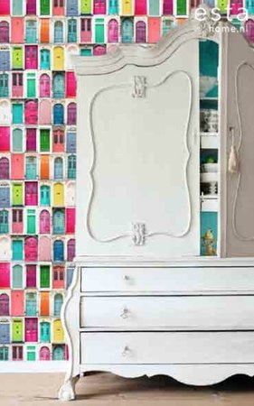 colourful doors wallpaper XXL 158607