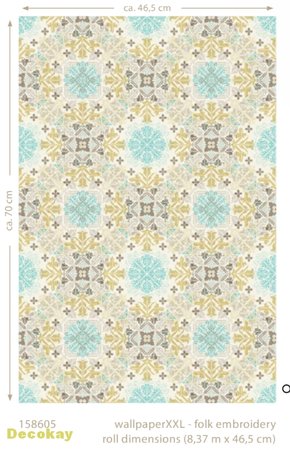 folk embroidery wallpaper XXL 158605