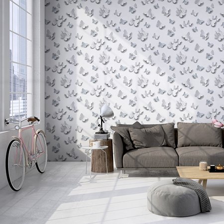 Ugepa behang 3D vlinder J92709 - J927-09met glitter