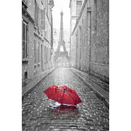 Esta #FAB Red umbrella vlies photowallXL 158811 - Zwart - Rood