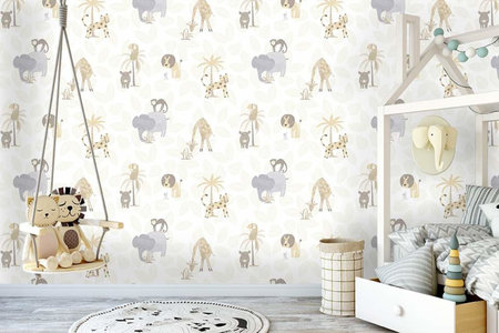 Dutch Wallcoverings Make Believe Jungle Friends 12540
